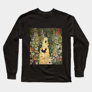 Garden Path with Hen after Klimt Long Sleeve T-Shirt
